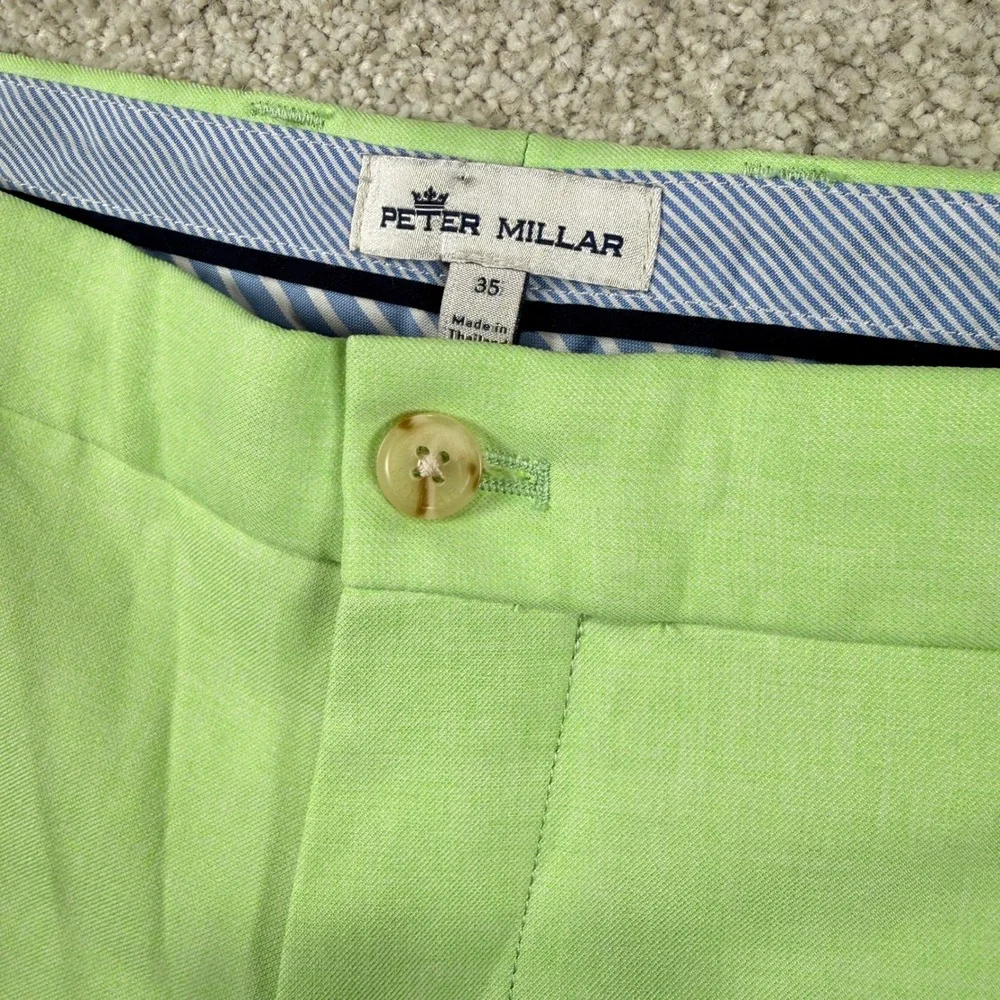 Peter Millar Shorts Mens‎ 35 Lime Green MS22B88 Performance Golf Flat Front